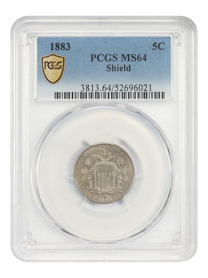 1883 Shield Nickel PCGS MS64 Graded Five Cent Coin (1 of 4)