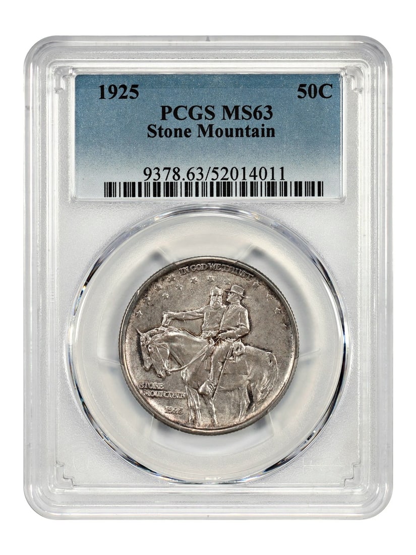 1925 Stone Mountain Half Dollar PCGS MS63 Classic Silver Commemorative Coin (1 of 4)