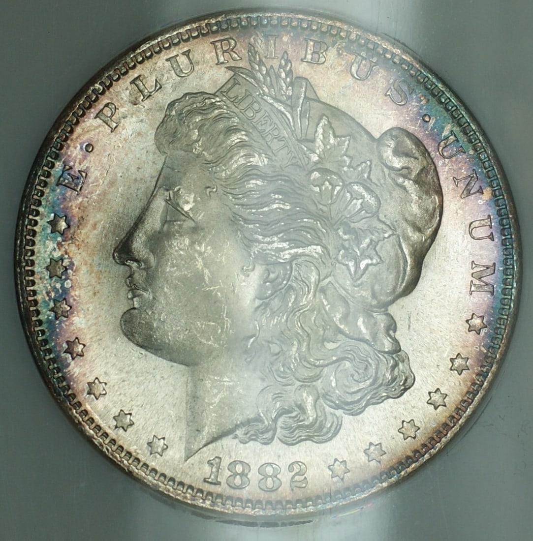 NGC MS-65 1882-S Morgan Silver Dollar San Francisco Mint Gem Toned (1 of 4)