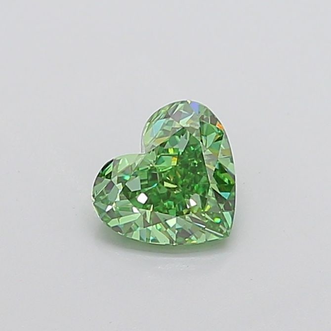 Loose Diamond - HEART 1.09ct Fancy Vivid Green VS2: Loose Diamond - HEART 1.09ct Fancy Vivid Green VS2 Source: This is a real non-mined Diamond that has been grown in a lab Shape: HEART Carats: 1.09 Color: Fancy Vivid Green Certification: IGI Video: