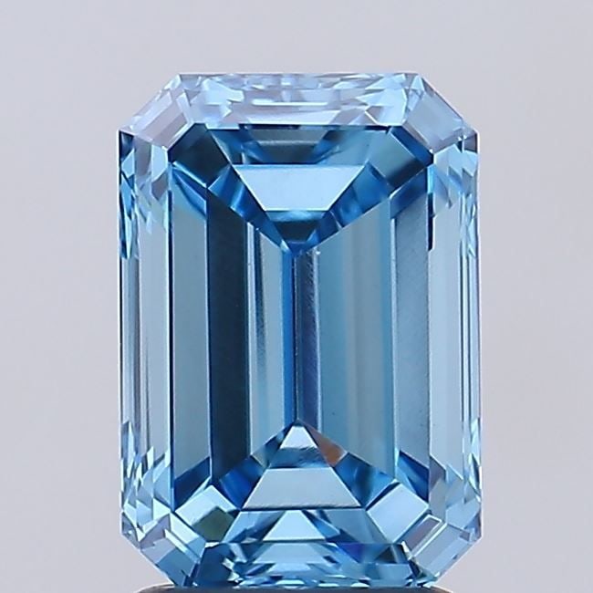 Loose Diamond - EMERALD 2.21ct Fancy Vivid Blue VS1: Loose Diamond - EMERALD 2.21ct Fancy Vivid Blue VS1 Source: This is a real non-mined Diamond that has been grown in a lab Shape: EMERALD Carats: 2.21 Color: Fancy Vivid Blue Certification: NONE Video: