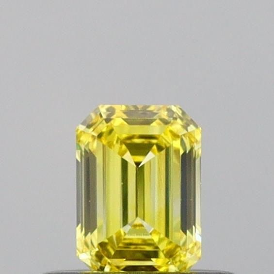 Loose Diamond - EMERALD 0.33ct Fancy Vivid Yellow VVS2: Loose Diamond - EMERALD 0.33ct Fancy Vivid Yellow VVS2 Source: This is a real non-mined Diamond that has been grown in a lab Shape: EMERALD Carats: 0.33 Color: Fancy Vivid Yellow Certification: IGI