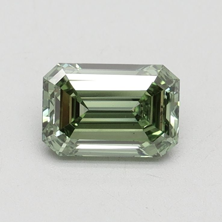 Loose Diamond - EMERALD 0.7ct Fancy Vivid Green VS1 (1 of 1)