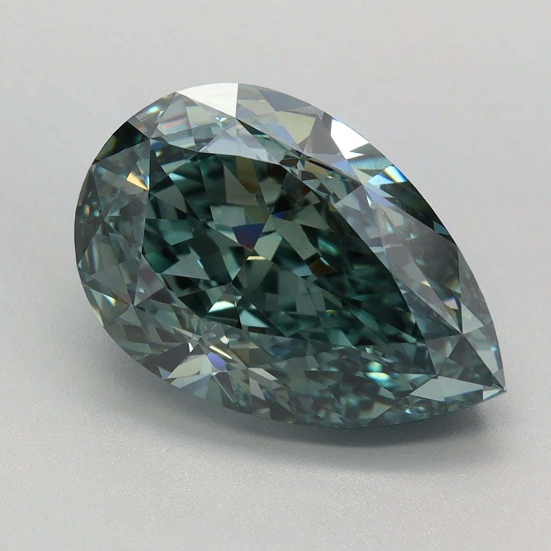 Loose Diamond - PEAR 3.29ct Fancy Vivid Green VVS2 (1 of 1)