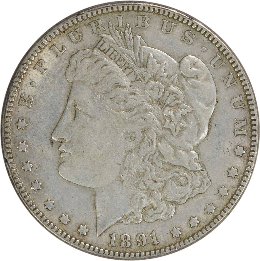 1891 Morgan Silver Dollar EF Uncertified 90% Silver Coin (1 of 2)
