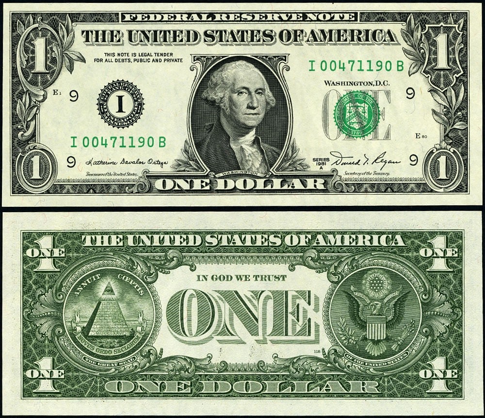 1981-A $1 Federal Reserve Note Minneapolis I-B Block Gem Uncertified (1 of 3)