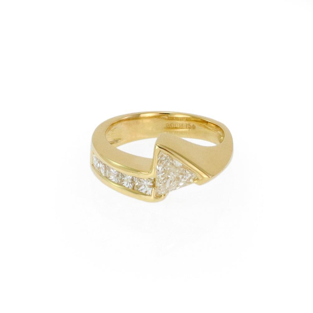 Estate 1.15ct Diamond Arrow Head Ring in 18k Yellow Gold (1 of 4)