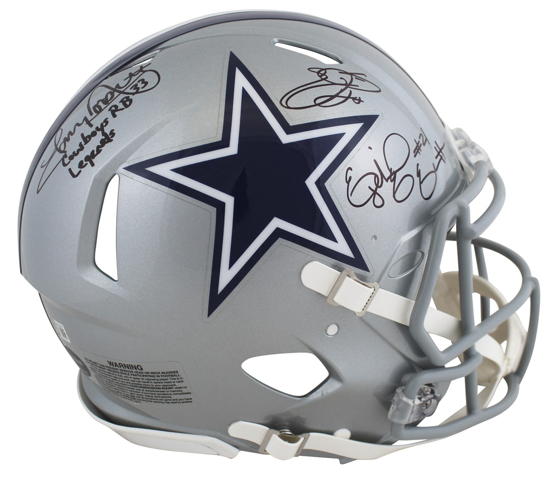 Dallas Cowboys Legends Signed F/S Speed Proline Helmet Emmitt Smith Dorsett Elliott BAS (1 of 3)