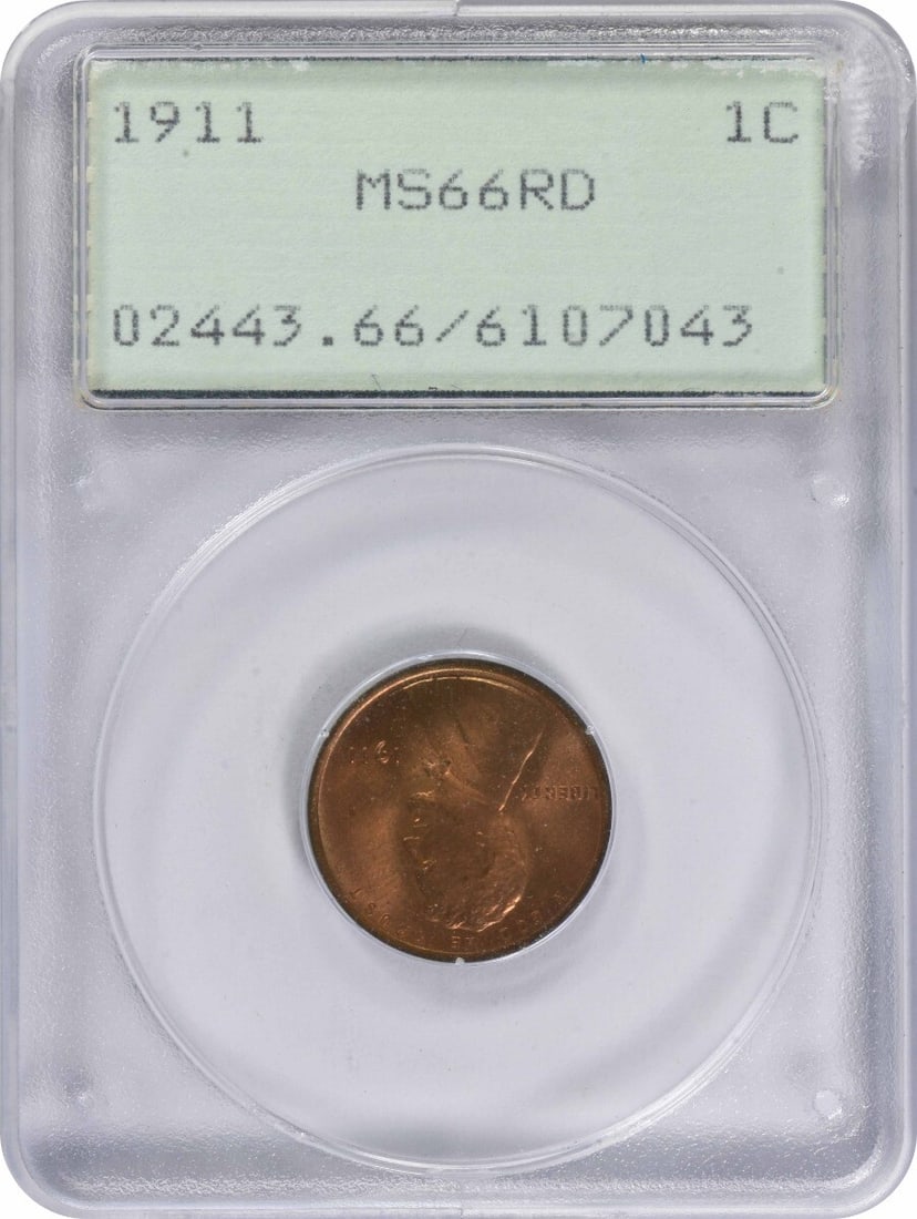 1911 Lincoln Wheat Cent MS66RD PCGS Uncirculated Copper Coin (1 of 4)