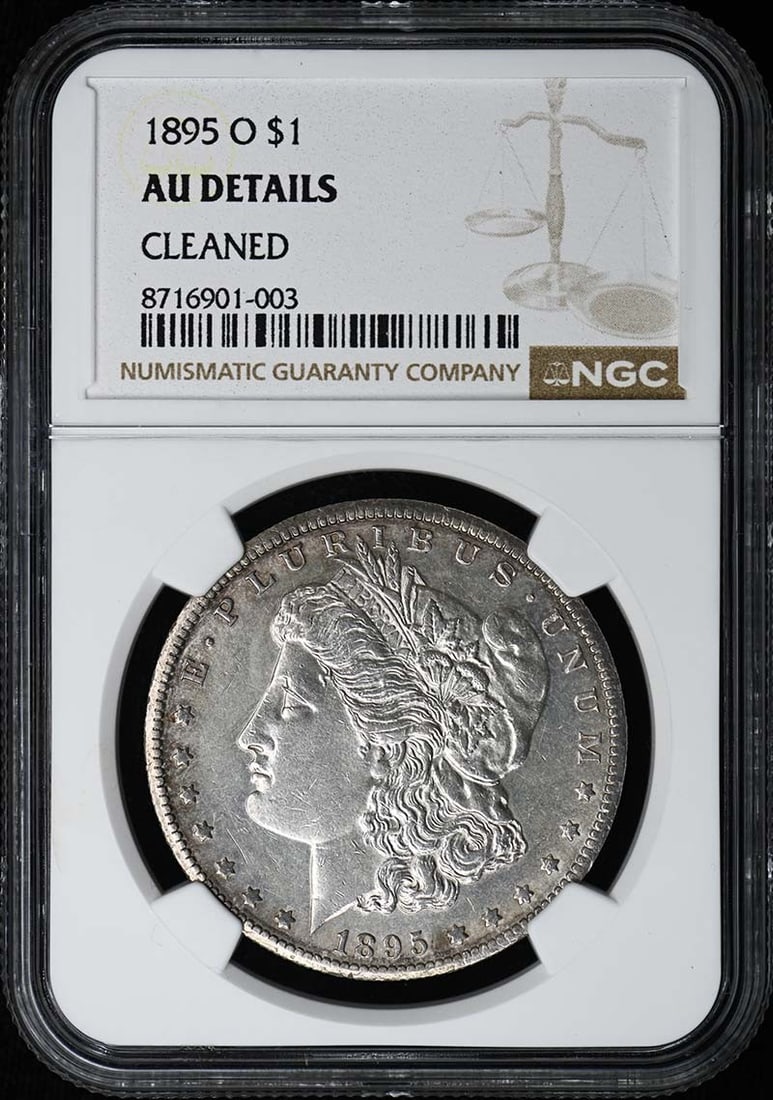 NGC AU Details 1895-O Morgan Silver Dollar from New Orleans Mint (1 of 2)