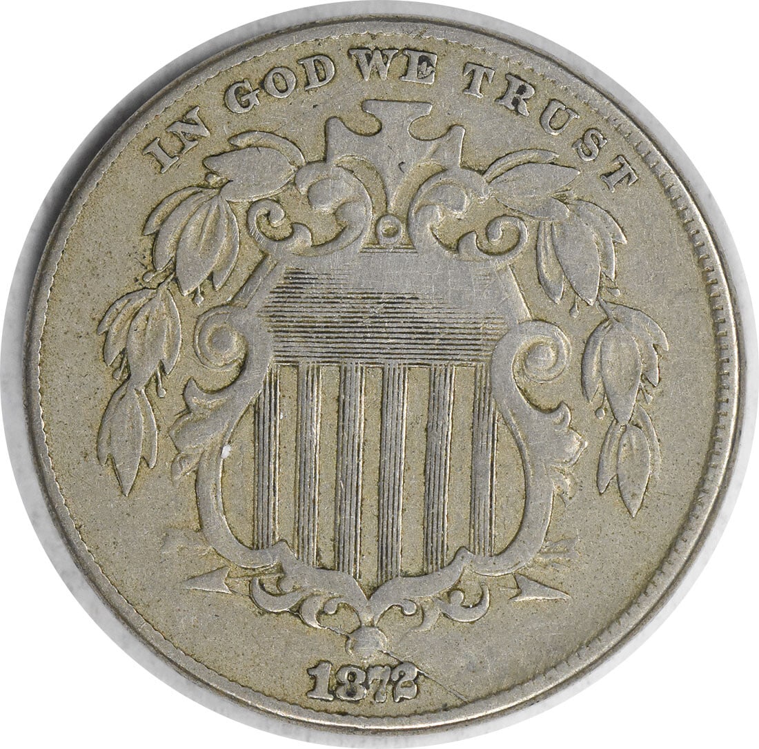 1872 Shield Nickel 5C VF by Longacre Uncertified Limited Mintage (1 of 2)