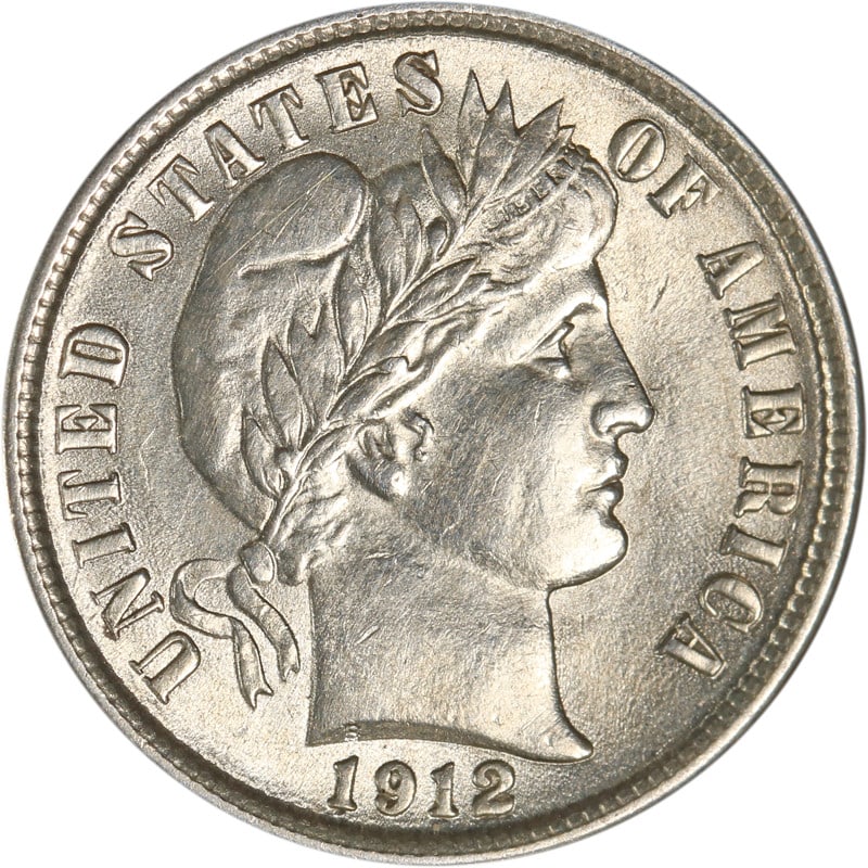 1912 Silver Dime from Philadelphia Barber Series (1 of 2)
