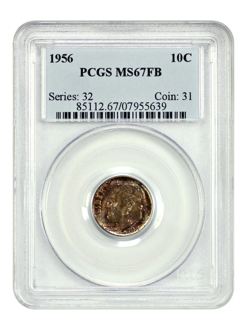 1956 Roosevelt Dime PCGS MS67FB Philadelphia Mint 10C Uncirculated (1 of 4)