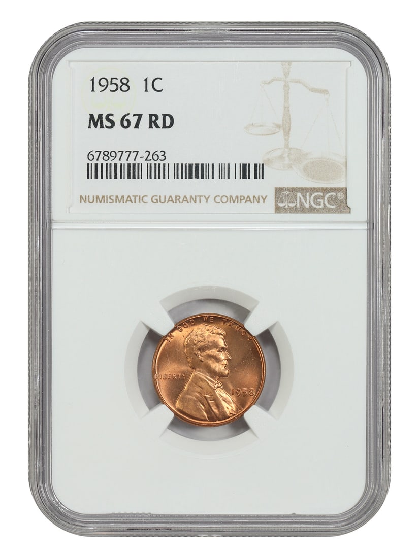 1958 Lincoln Wheat Cent 1C NGC MS67 Red Uncirculated (1 of 4)
