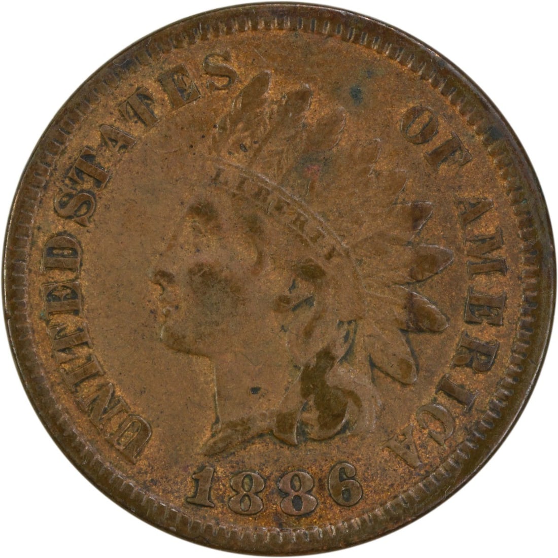 1886 Indian Head Cent VF Uncertified Philadelphia Mint (1 of 2)