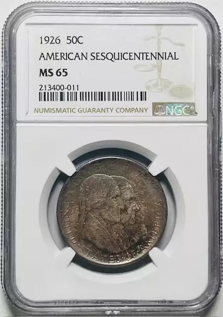 1926 Silver Commemorative Coin NGC MS-65 American Independence: 1926 Silver Commemorative Coin NGC MS-65 American Independence Celebrate American history with this 1926 Classic Commemorative Sesquicentennial of American Independence coin, certified by NGC with a g