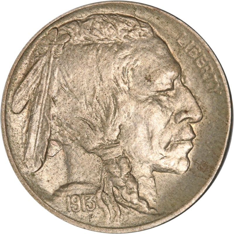 Nickel 1913 Denver Mint Type 1 Buffalo Five Cent Coin United States: Nickel 1913 Denver Mint Type 1 Buffalo Five Cent Coin United States This is a 1913-D Type 1 Buffalo Nickel from the Denver Mint. The coin is composed of nickel and is in circulated, pre-owned conditio