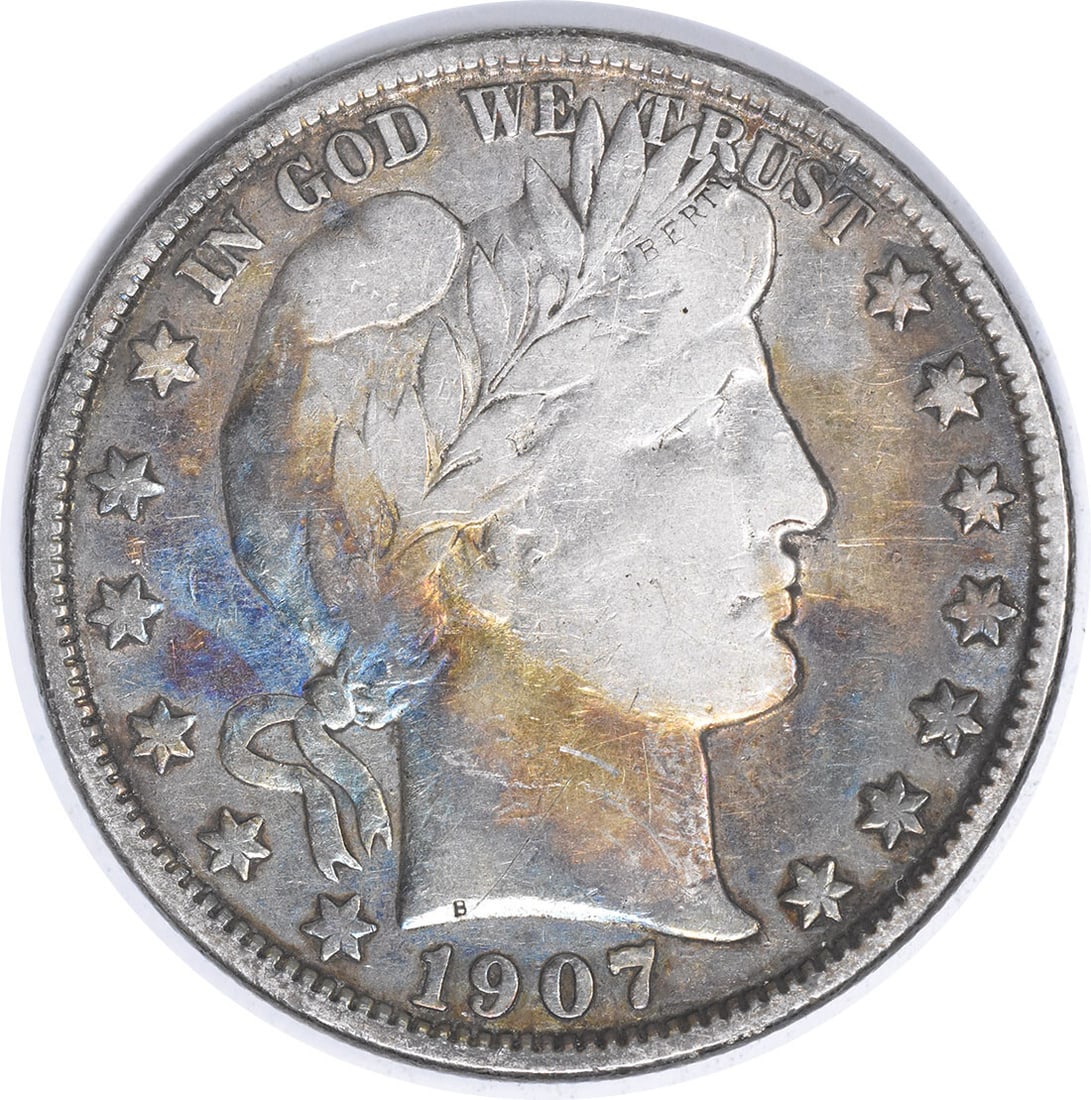 1907-O Barber Silver Half Dollar 50C VF Uncertified Coin (1 of 2)