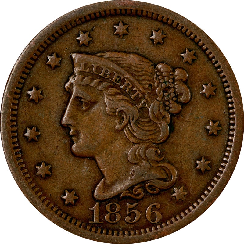 1856 United States Copper Large Cent Coin (1 of 2)