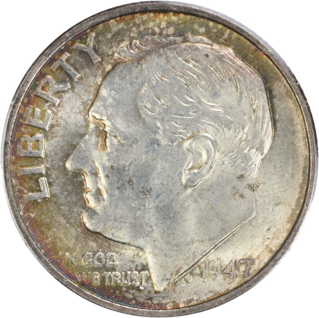 1947-S/D Roosevelt Silver Dime AU Uncertified OMM 2 FS-502 (1 of 2)