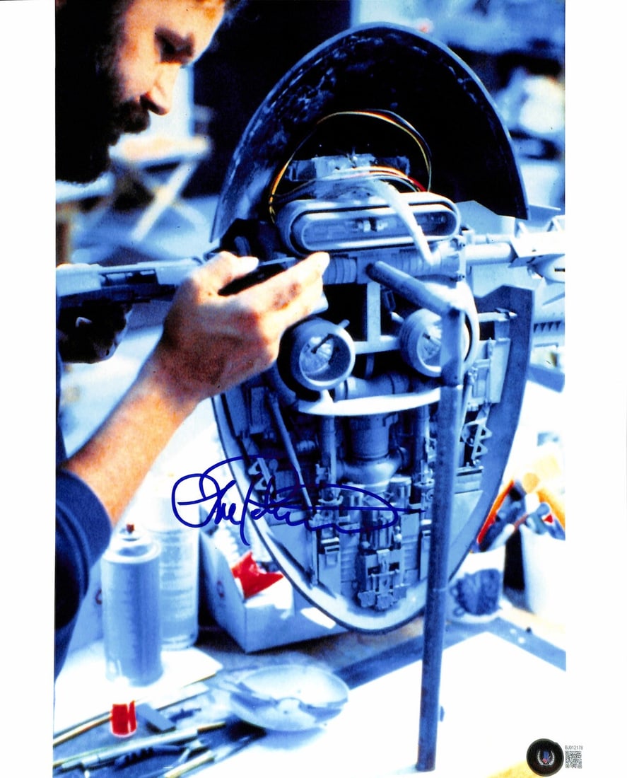 Signed Boba Fett Slave 1 11x14 Photo by Lorne Peterson Beckett Authenticated: Signed Boba Fett Slave 1 11x14 Photo by Lorne Peterson Beckett Authenticated This is an original 11x14 color photograph featuring Boba Fett's Slave 1 from Star Wars, autographed in blue permanent mark