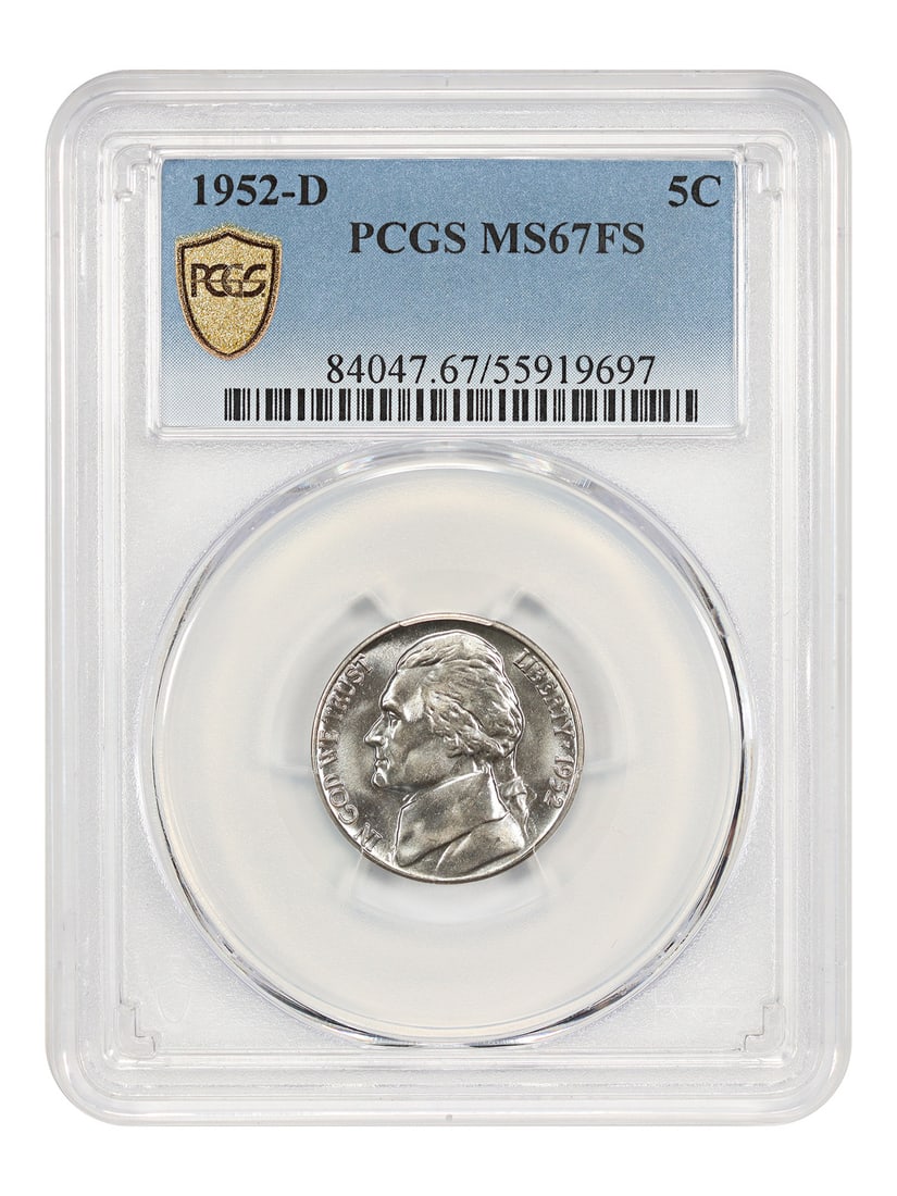 1952-D Jefferson Nickel 5C PCGS MS67FS Full Steps Uncirculated (1 of 4)