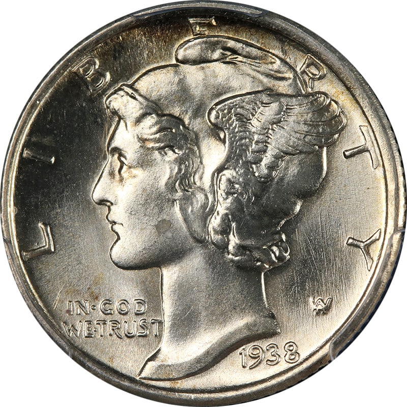 1938-S Mercury Dime PCGS MS65 FB Silver Blazing Gem (1 of 4)
