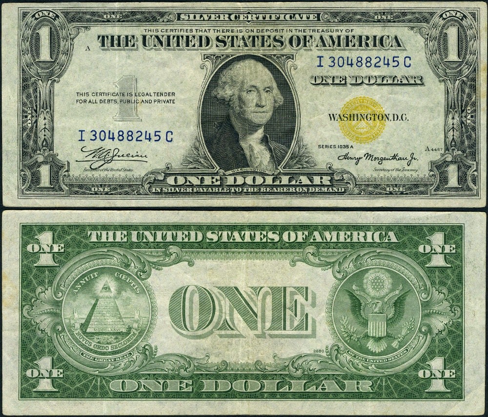 1935-A North Africa $1 Silver Certificate I-C Block VF+ (1 of 3)