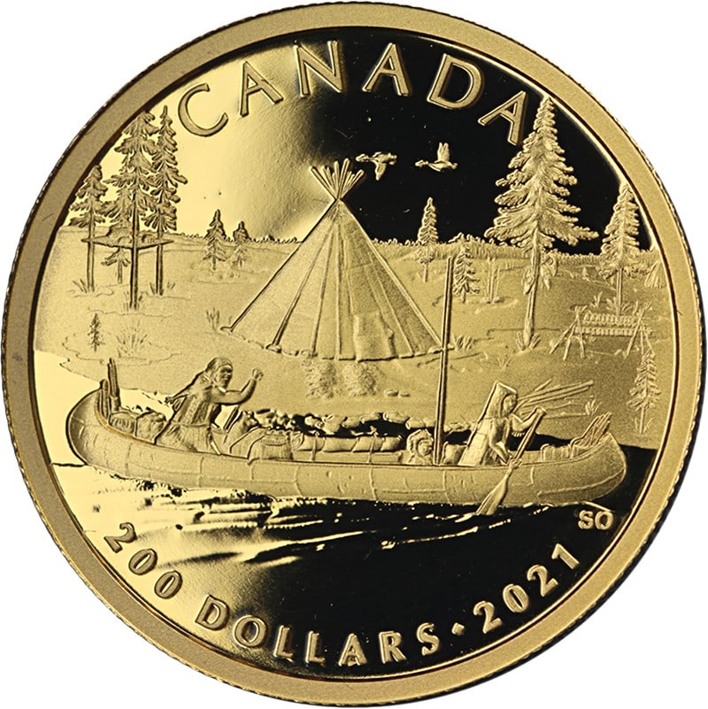 2021 1 2 Ounce Gold Proof Coin Canadian History Fur Trade with OGP and COA (1 of 3)