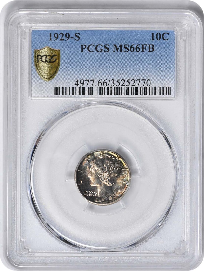 1929-S Mercury Dime MS66FB PCGS Uncirculated Silver Coin (1 of 4)