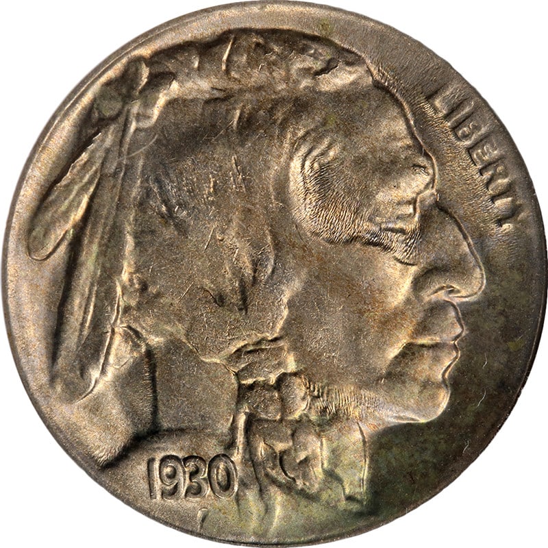 NGC Graded 1930-S Buffalo Nickel MS64 With Attractive Luster (1 of 4)