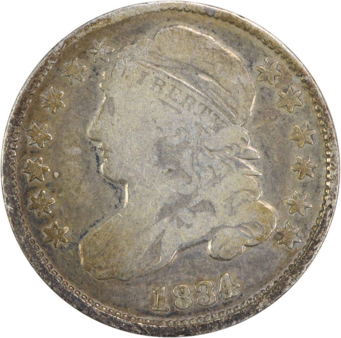 1834 Capped Bust Silver Dime 10C Philadelphia Uncertified (1 of 2)