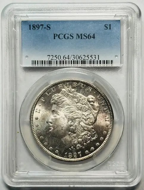 1897 S Morgan Silver Dollar PCGS MS64 Uncirculated (1 of 2)