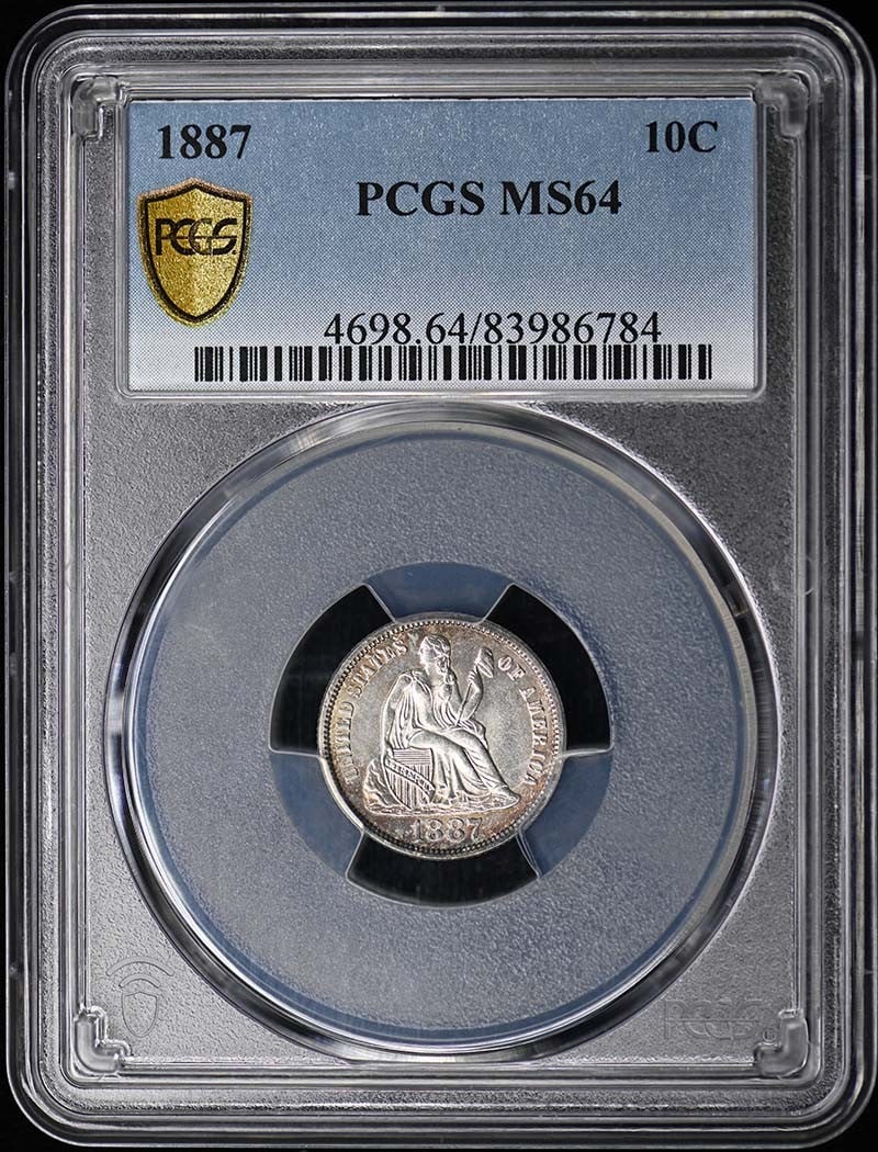 1887 Liberty Seated Dime PCGS MS64 Uncirculated Philadelphia (1 of 5)