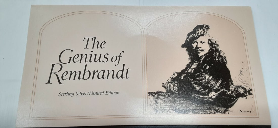 Sterling Silver Rembrandt Shipbuilder Medal Franklin Mint Proof in Original Card: Sterling Silver Rembrandt Shipbuilder Medal Franklin Mint Proof in Original Card This Franklin Mint Genius of Rembrandt proof medal features a depiction of Rembrandt's 'The Shipbuilder and His Wife.'