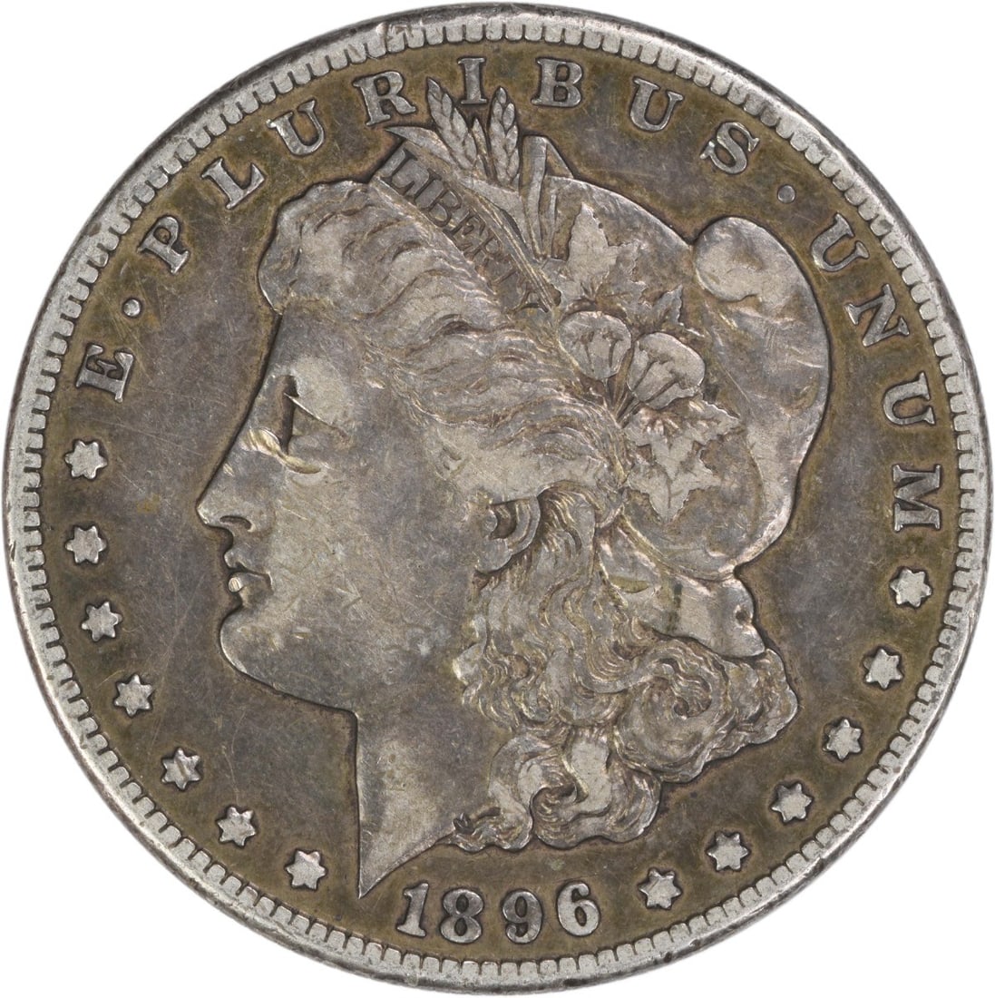 San Francisco Mint 1896 Morgan Dollar 90 Percent Silver EF Condition Uncertified: San Francisco Mint 1896 Morgan Dollar 90 Percent Silver EF Condition Uncertified This is an 1896-S Morgan Silver Dollar from the United States, featuring a composition of 90% silver and 10% copper. Th