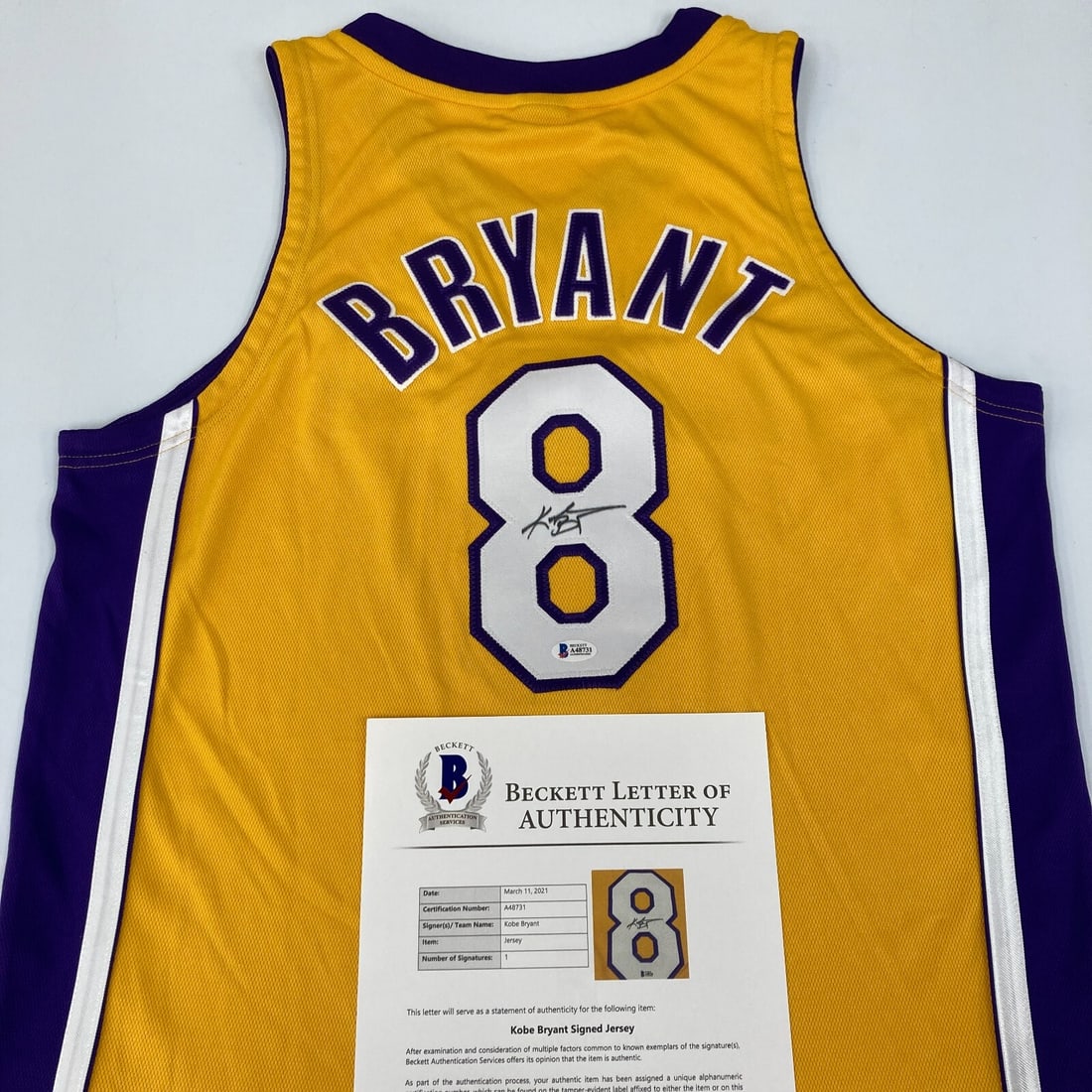 Kobe Bryant Signed 1999 NBA Finals Authentic Jersey Beckett PSA COA (1 of 10)