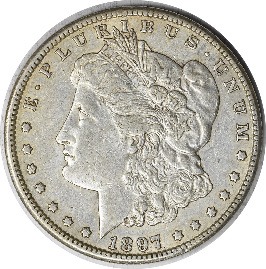 1897-S Morgan Silver Dollar AU Uncertified Coin by George T. Morgan (1 of 2)