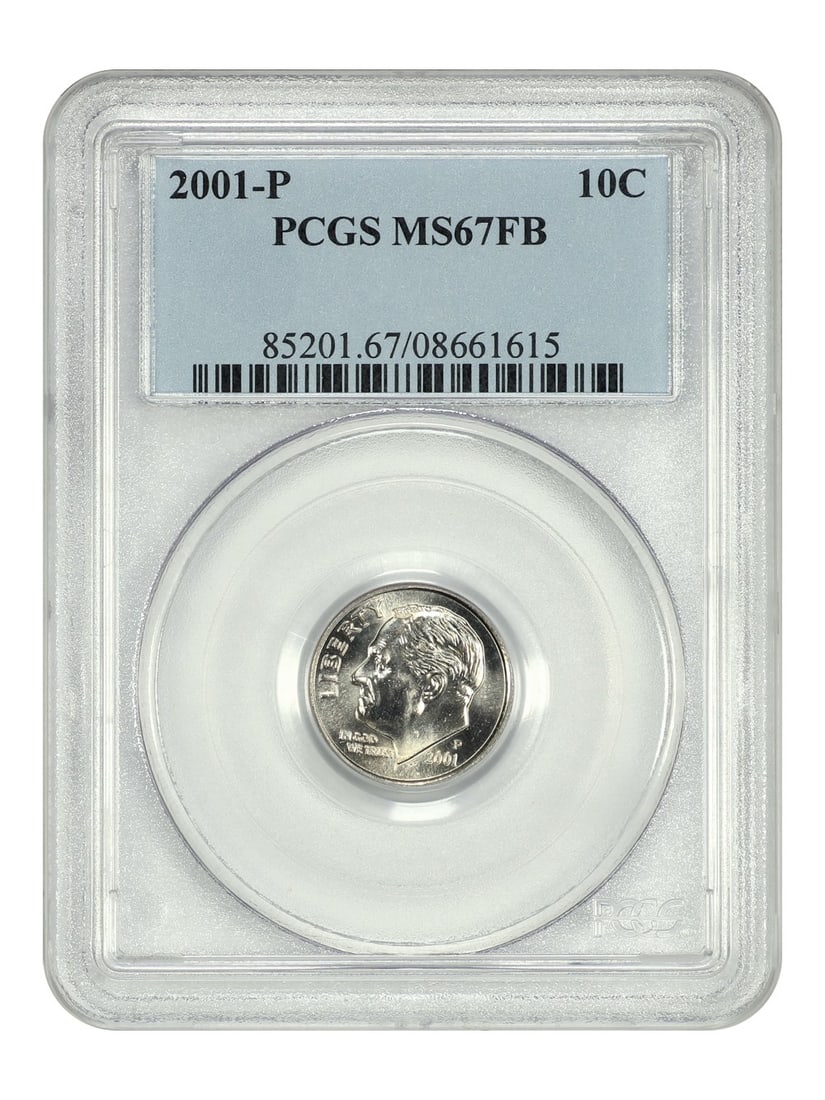PCGS MS67FB 2001 Philadelphia Roosevelt Dime 10C Uncirculated (1 of 4)