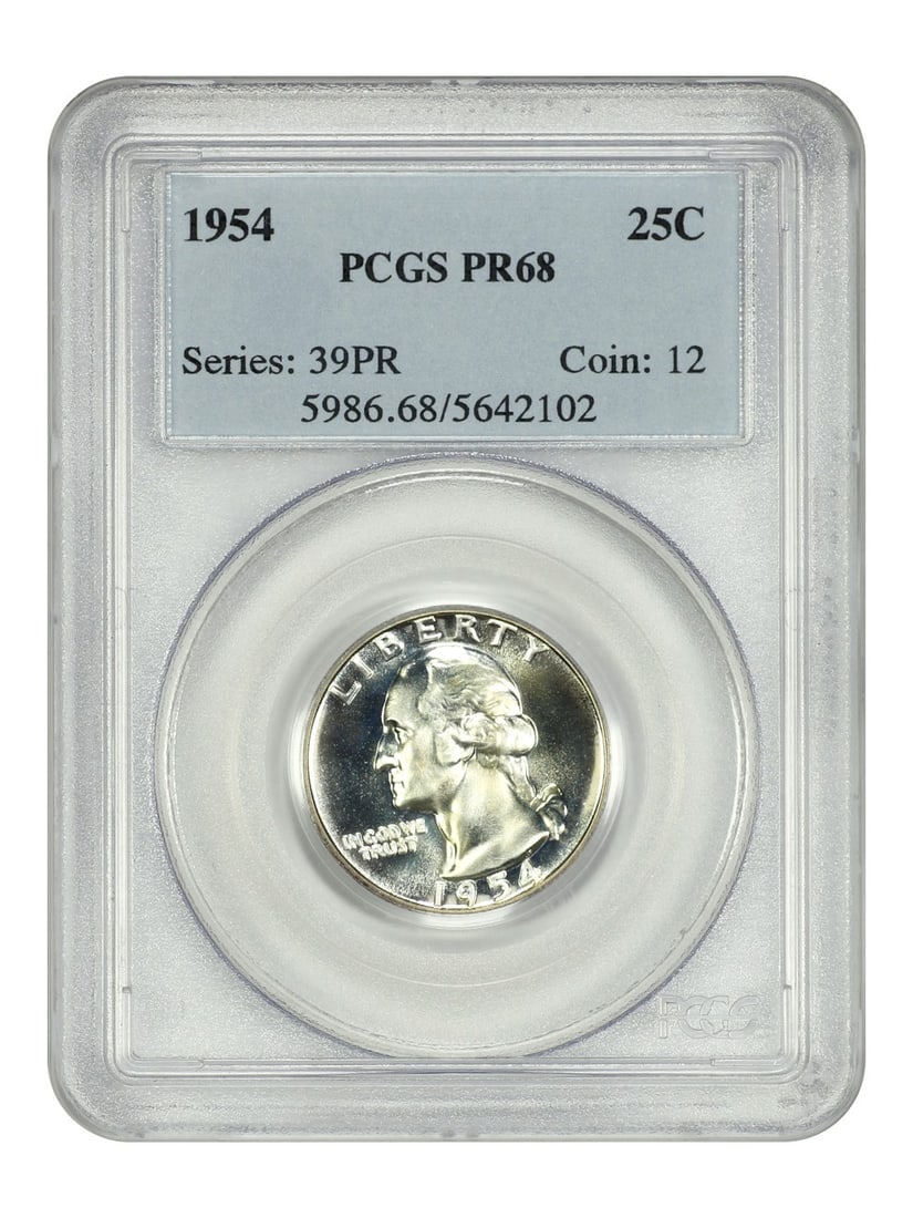 1954 Washington Quarter Proof PCGS PR68 Philadelphia 25C (1 of 6)
