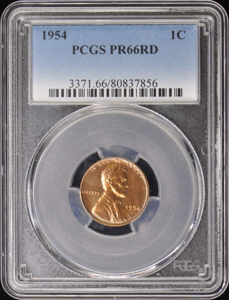 1954 Lincoln Cent Type 1 Wheat Reverse PCGS PR66RD Uncirculated (1 of 2)