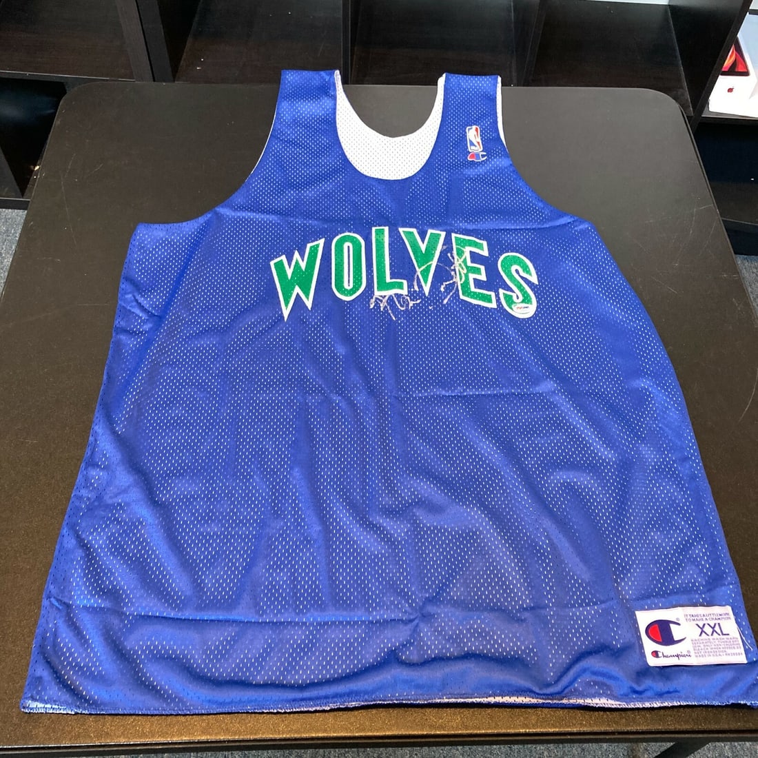 Kevin Garnett Signed Minnesota Timberwolves Practice Jersey PSA DNA: Kevin Garnett Signed Minnesota Timberwolves Practice Jersey PSA DNA Own a piece of basketball history with this Kevin Garnett Signed Game Used Minnesota Timberwolves Practice Jersey. This reversible j