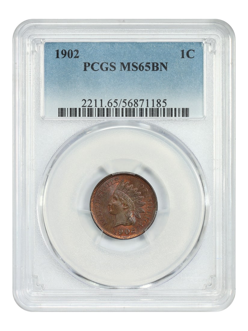 1902 Indian Cent PCGS MS65 Brown Philadelphia Mint Uncirculated (1 of 4)
