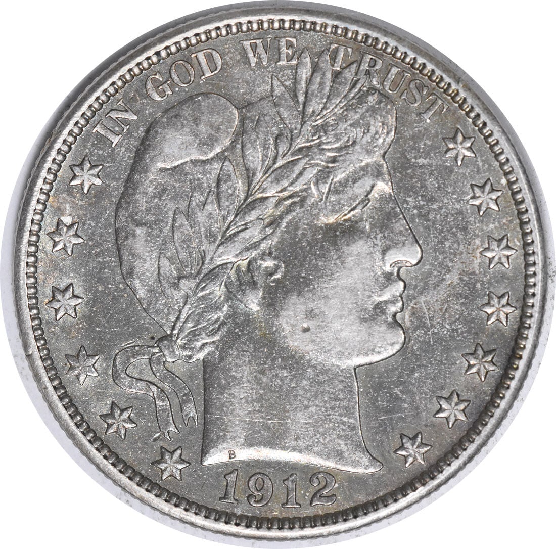1912-D Barber Silver Half Dollar 50C AU Uncertified Coin (1 of 2)
