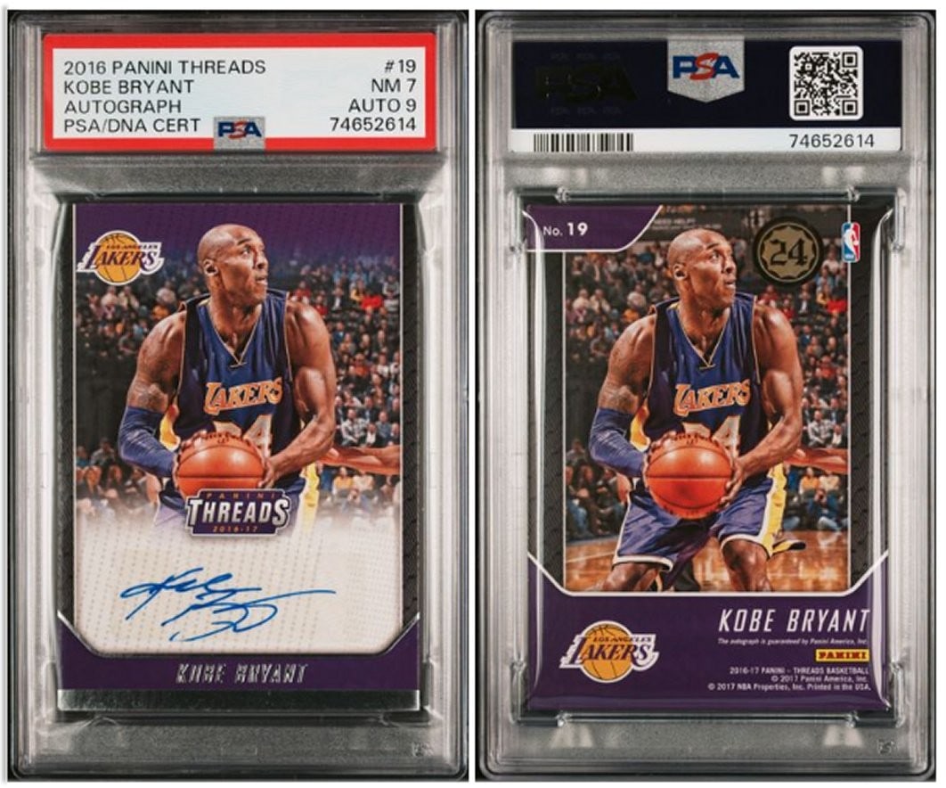 Kobe Bryant 2007 Topps Chrome Auto PSA 7 Los Angeles Lakers Card: Kobe Bryant 2007 Topps Chrome Auto PSA 7 Los Angeles Lakers Card This is a pre-owned Kobe Bryant basketball trading card from the 2016 Panini Threads series. The card features the iconic Los Angeles L