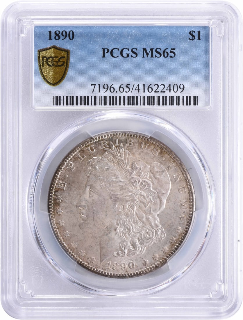 1890 Morgan Silver Dollar MS65 PCGS Uncirculated Coin (1 of 4)