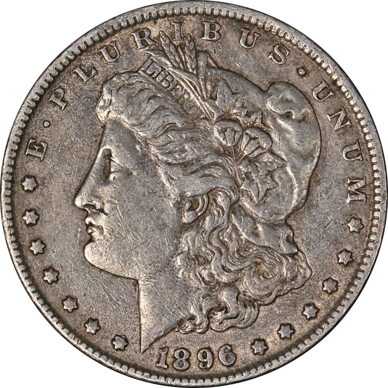 1896 Philadelphia Silver Morgan Dollar Circulated United States Coin (1 of 2)