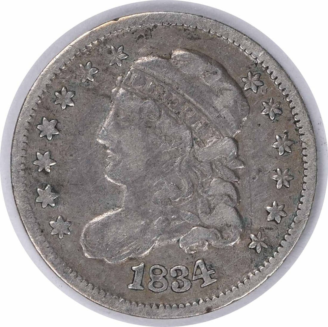 1834 Capped Bust Silver Half Dime VF Uncertified 15.90mm (1 of 2)
