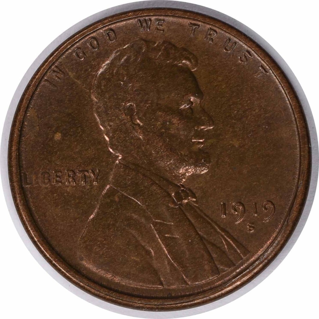 1919-S Lincoln Wheat Cent Choice BU Uncertified Copper Coin (1 of 2)