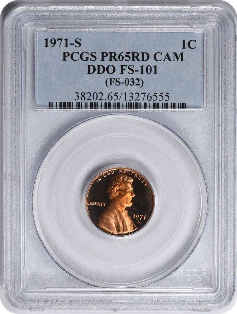 1971-S Lincoln Cent DDO PR65 Red Cam PCGS Uncirculated: 1971-S Lincoln Cent DDO PR65 Red Cam PCGS Uncirculated This 1971-S Lincoln Cent is a remarkable uncirculated piece certified by PCGS with a grade of PR65. Struck at the San Francisco mint, this coin f